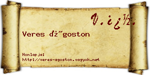 Veres Ágoston névjegykártya
