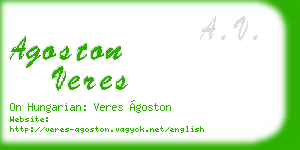 agoston veres business card
